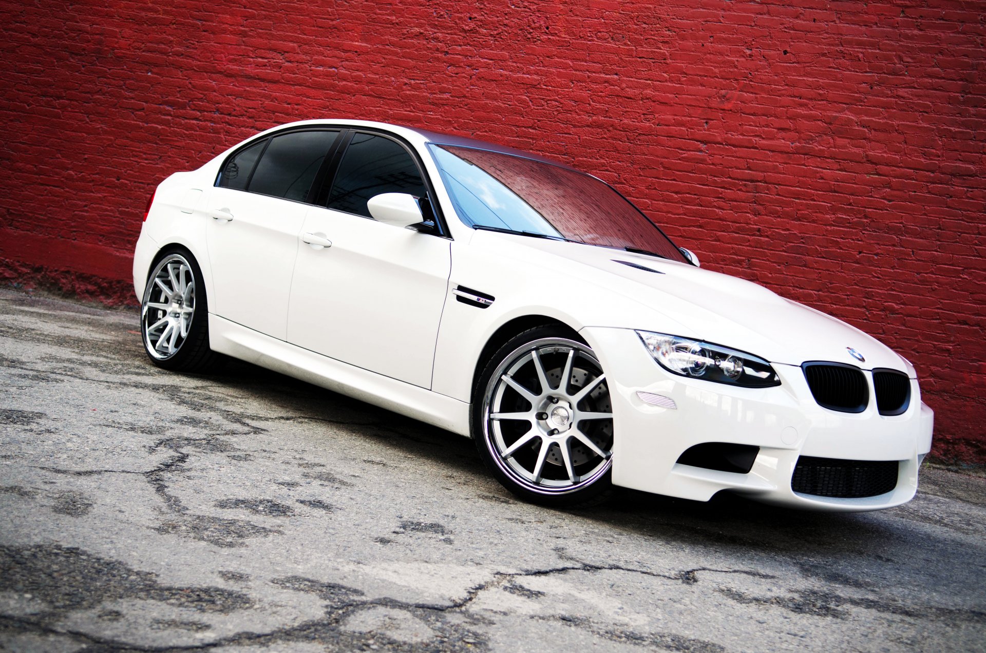 bmw e90 m3 blanc berline tuning bmw blanc phares