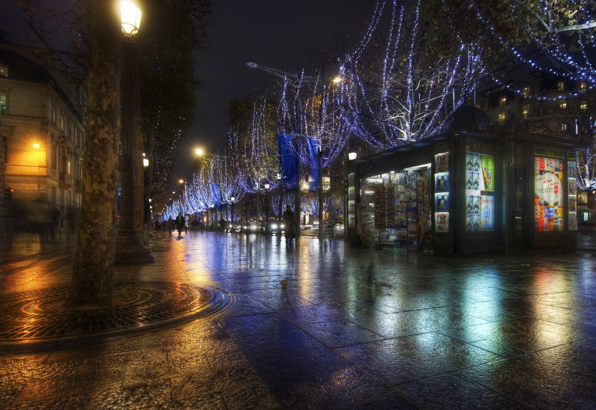 parigi francia retroilluminazione notte