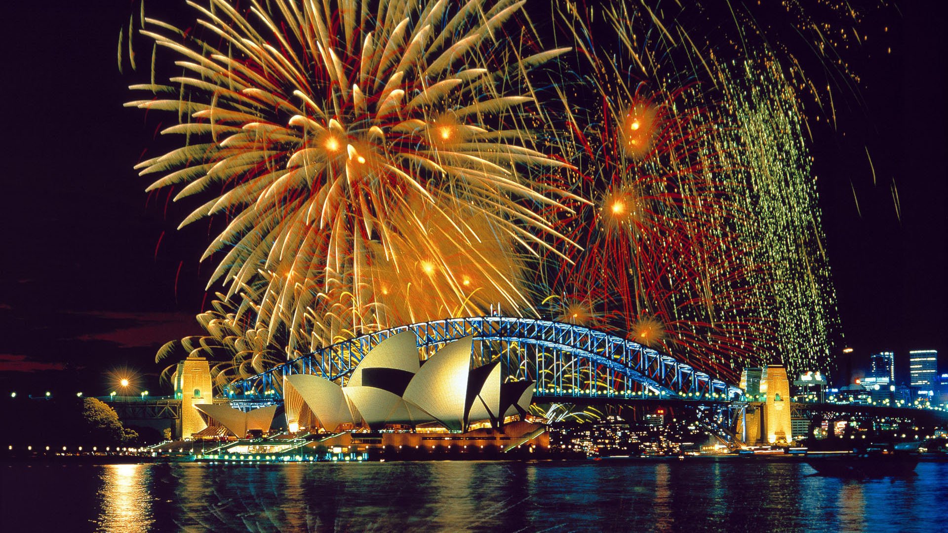 ydney australia night lights holiday fireworks fireworks bridge city water reflection beauty sky lanterns bridge