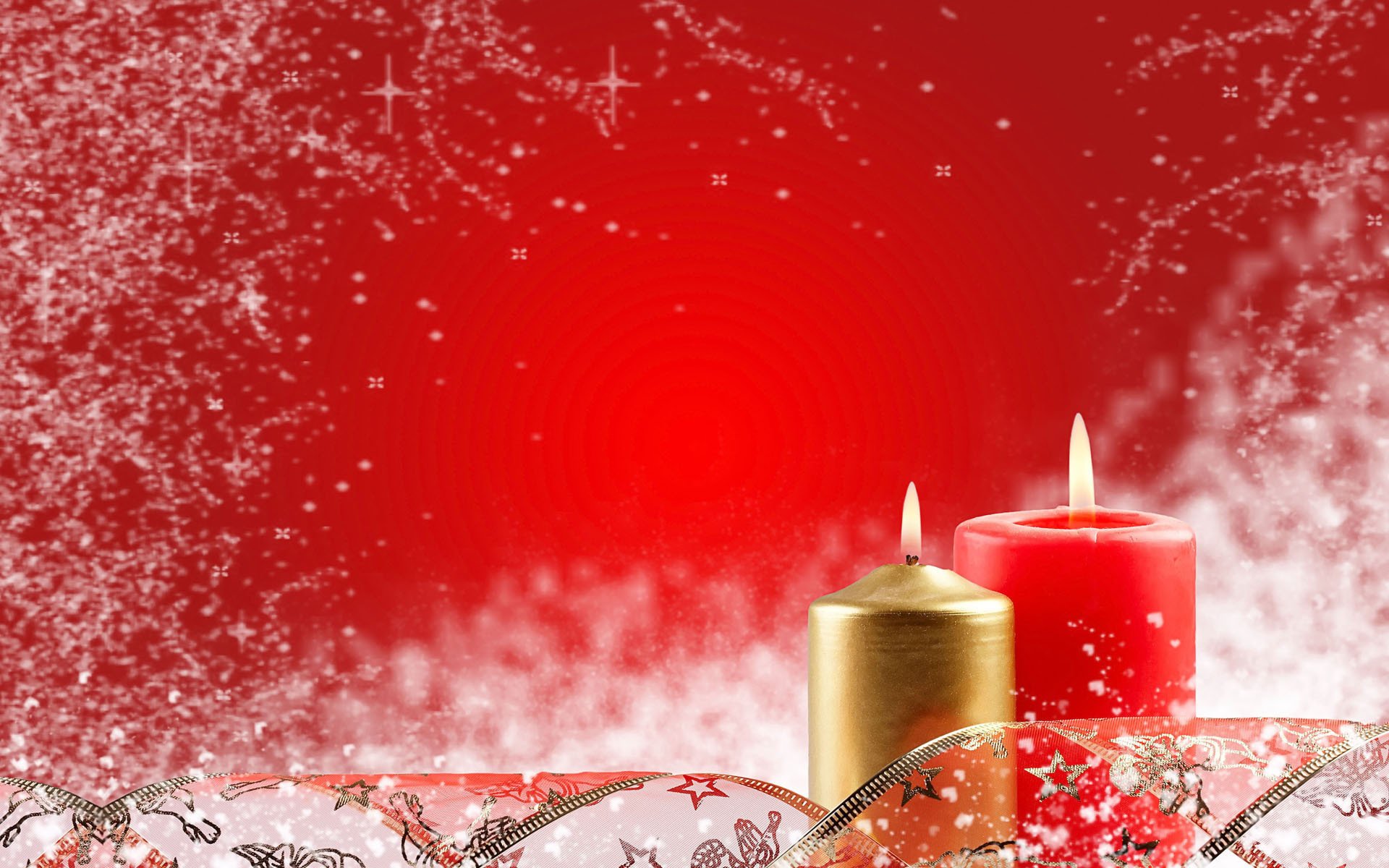 new year red candles holidays background holiday snowflakes mood