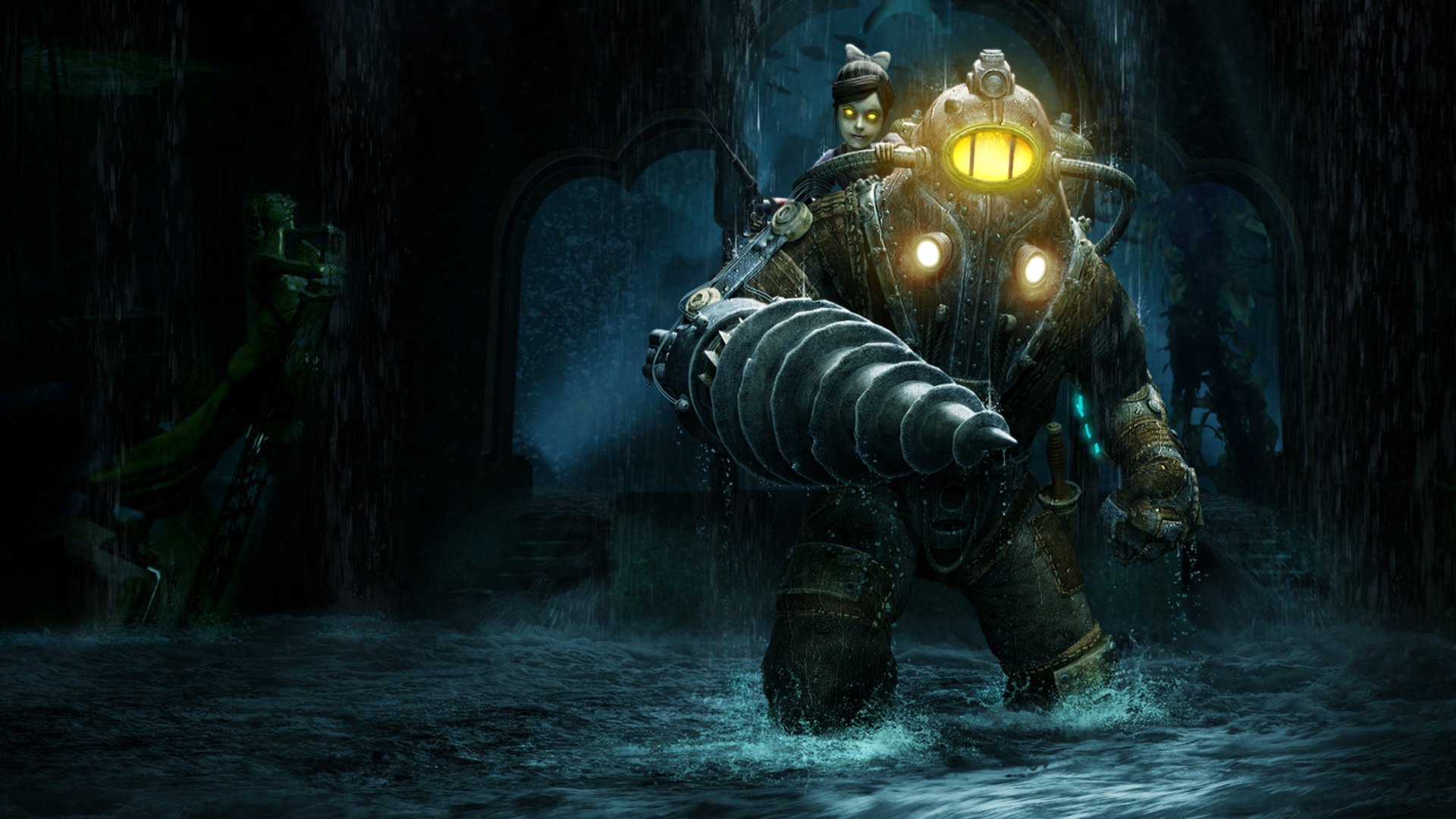 little sister bioshock 2 big daddy биошок 2 rapture город вода