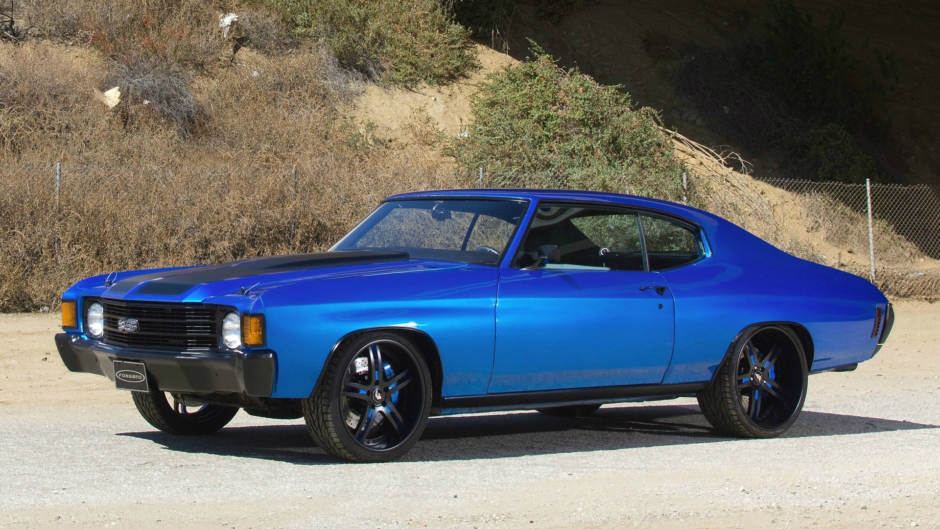 muscle cer chevelle chevrolet muscle car tuning bleu