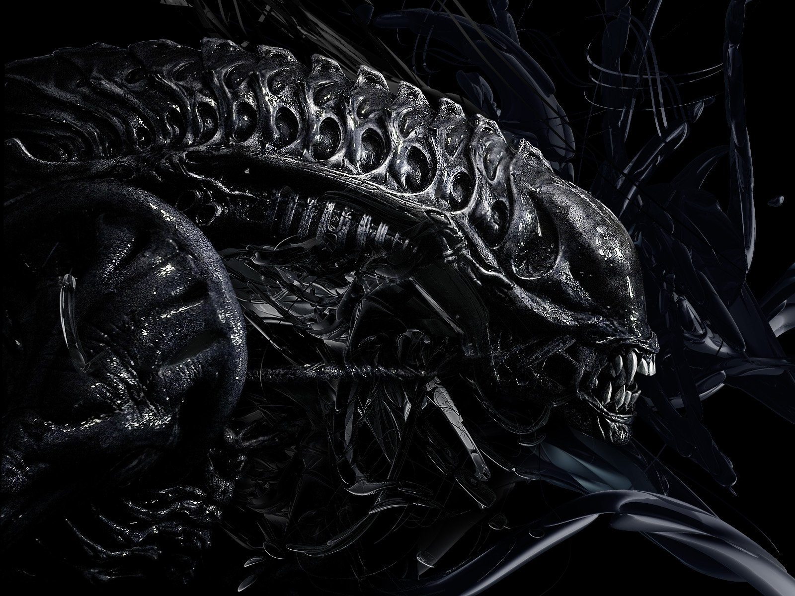 чужой alien vs predator alien xenomorph ксеноморф голова фон фантастика фильмы