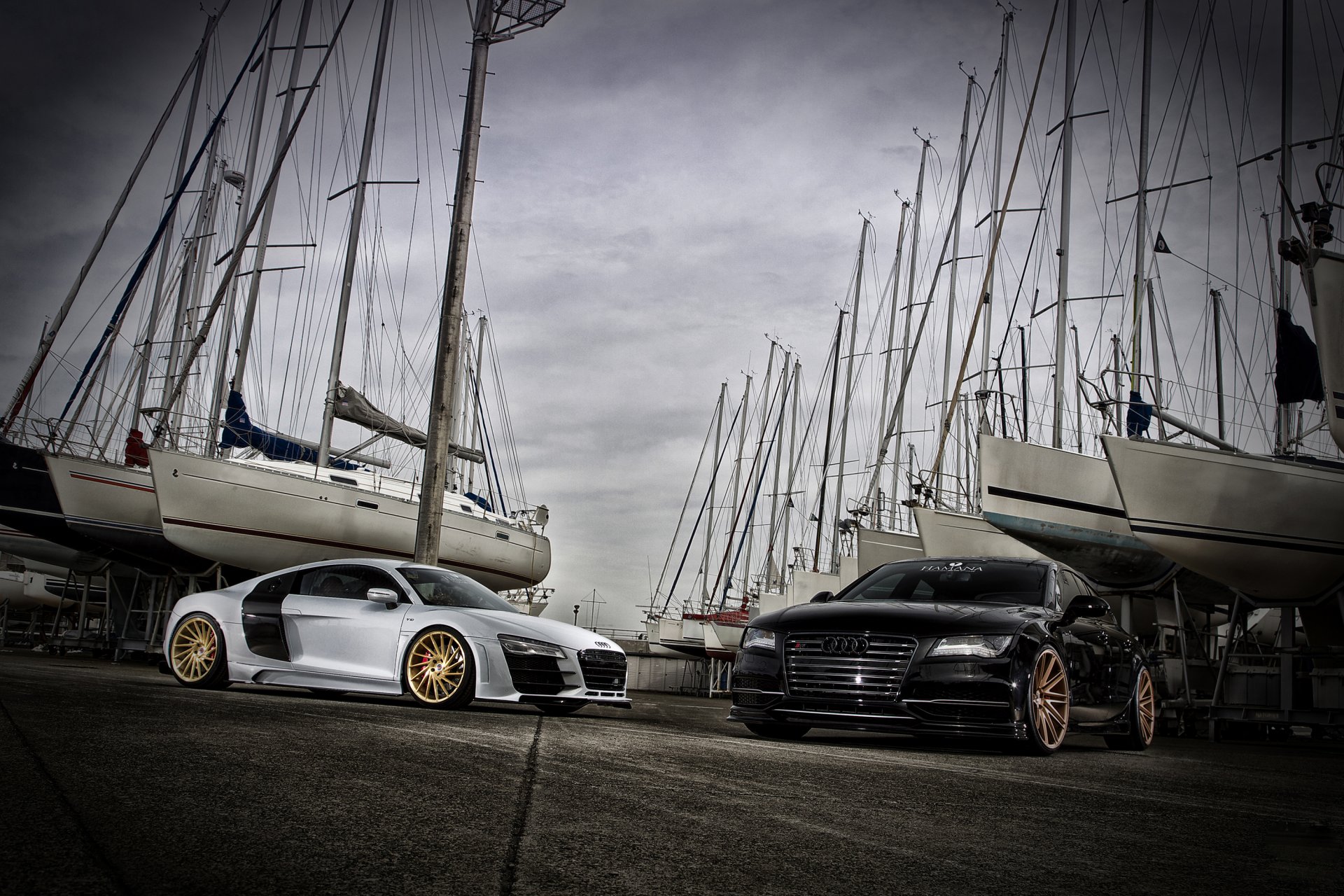 audi r8 s7 vossen präzisions-serie audi sportwagen auto tuning