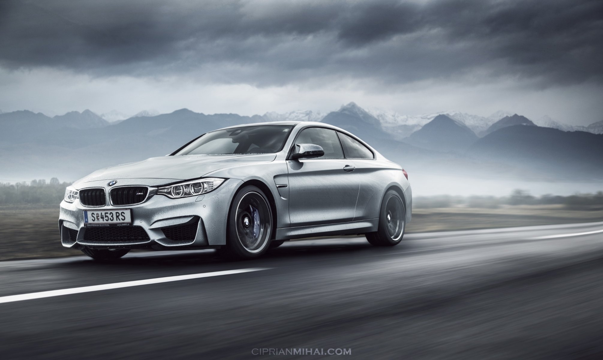 bmw m4 coupe f82 vorne silber ciprian mihai bewegung