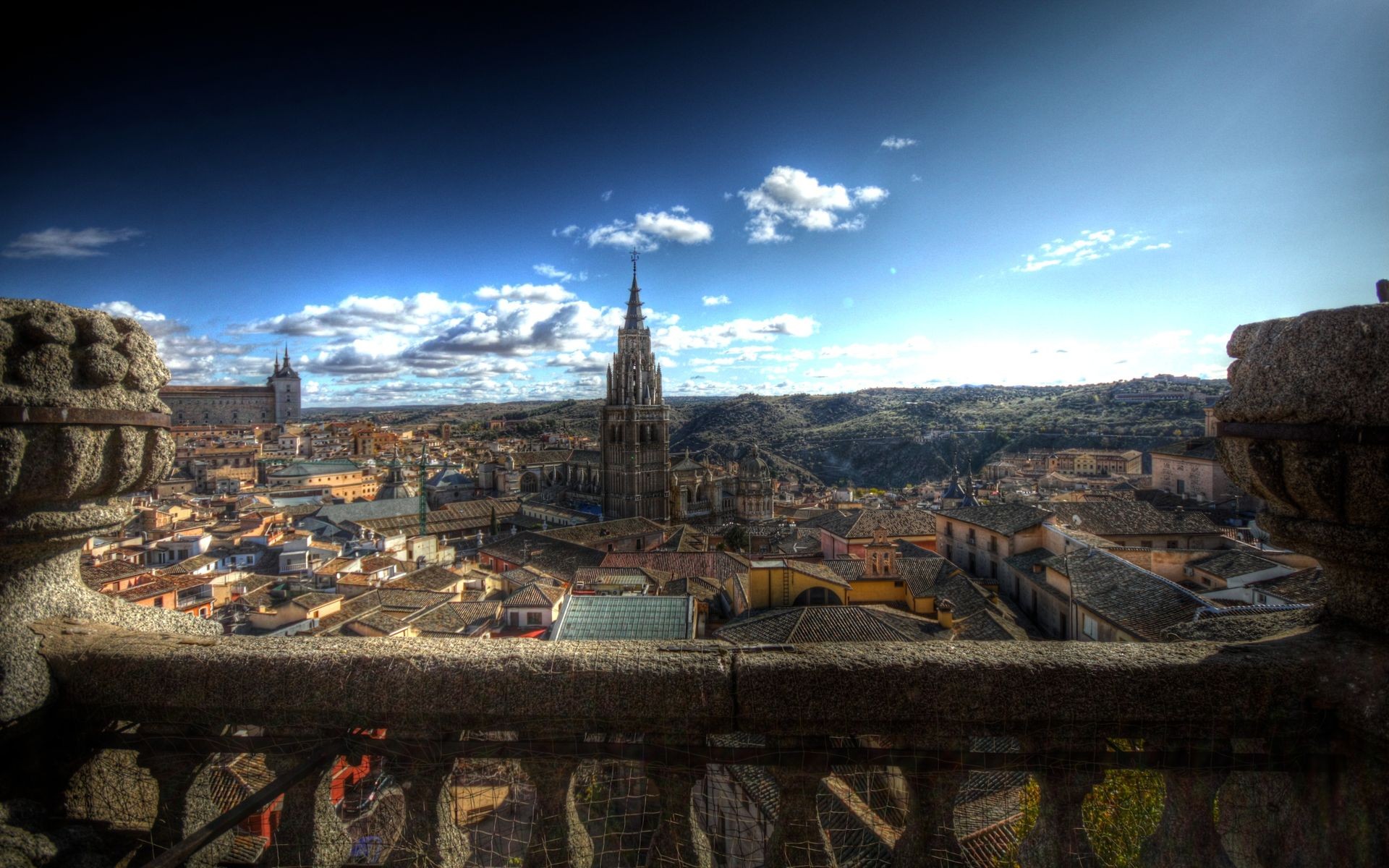 toledo spagna cattedrale panorama elaborazione