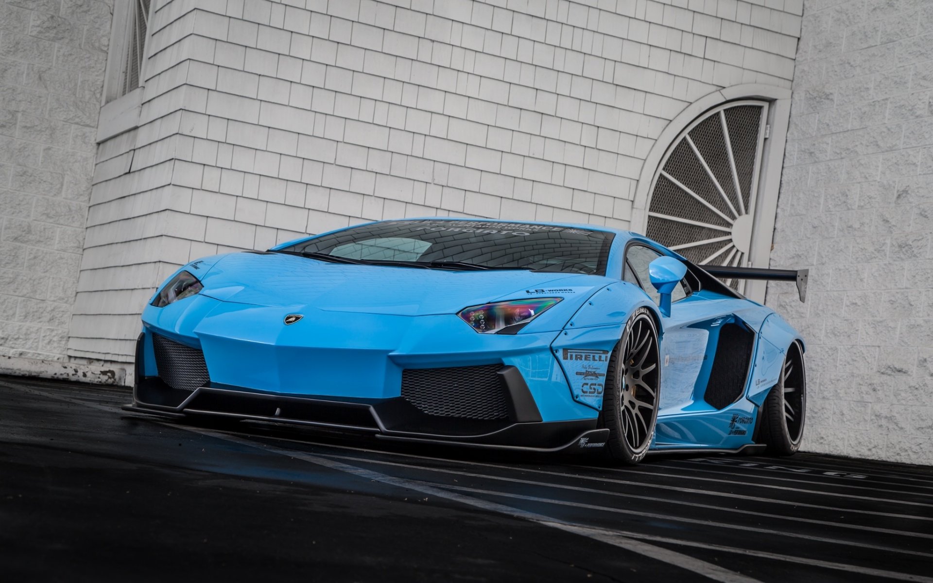 lamborghini aventador lp700-4 liberté marche bleu supercar corps avant