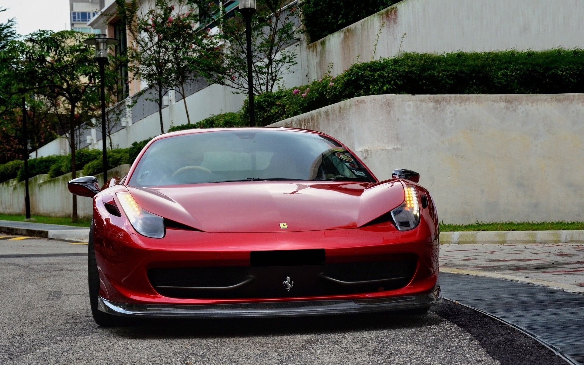 włochy ferrari tuning czerwony przód 458 italia