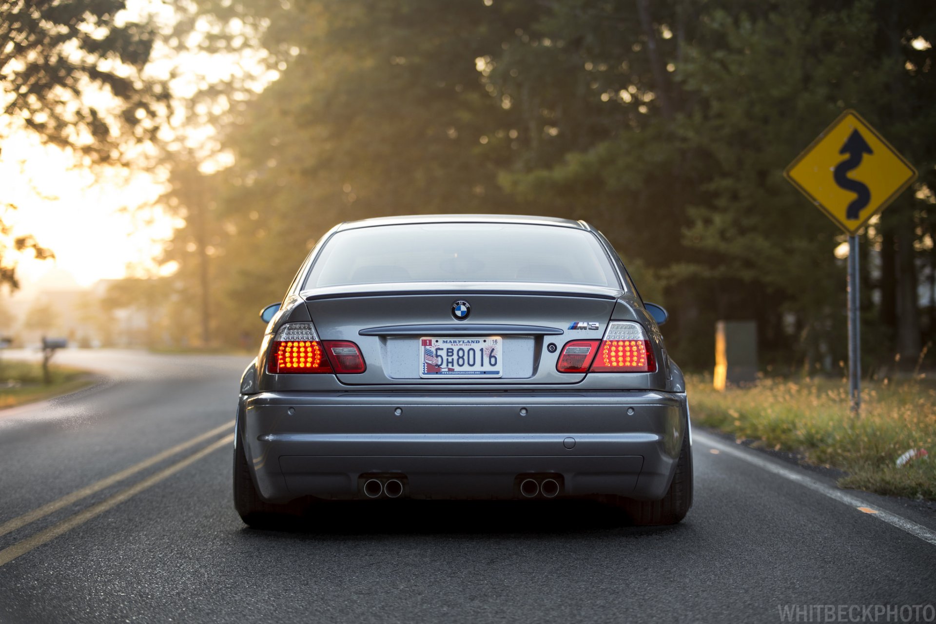 bmw e46 m3 tining carretera posición