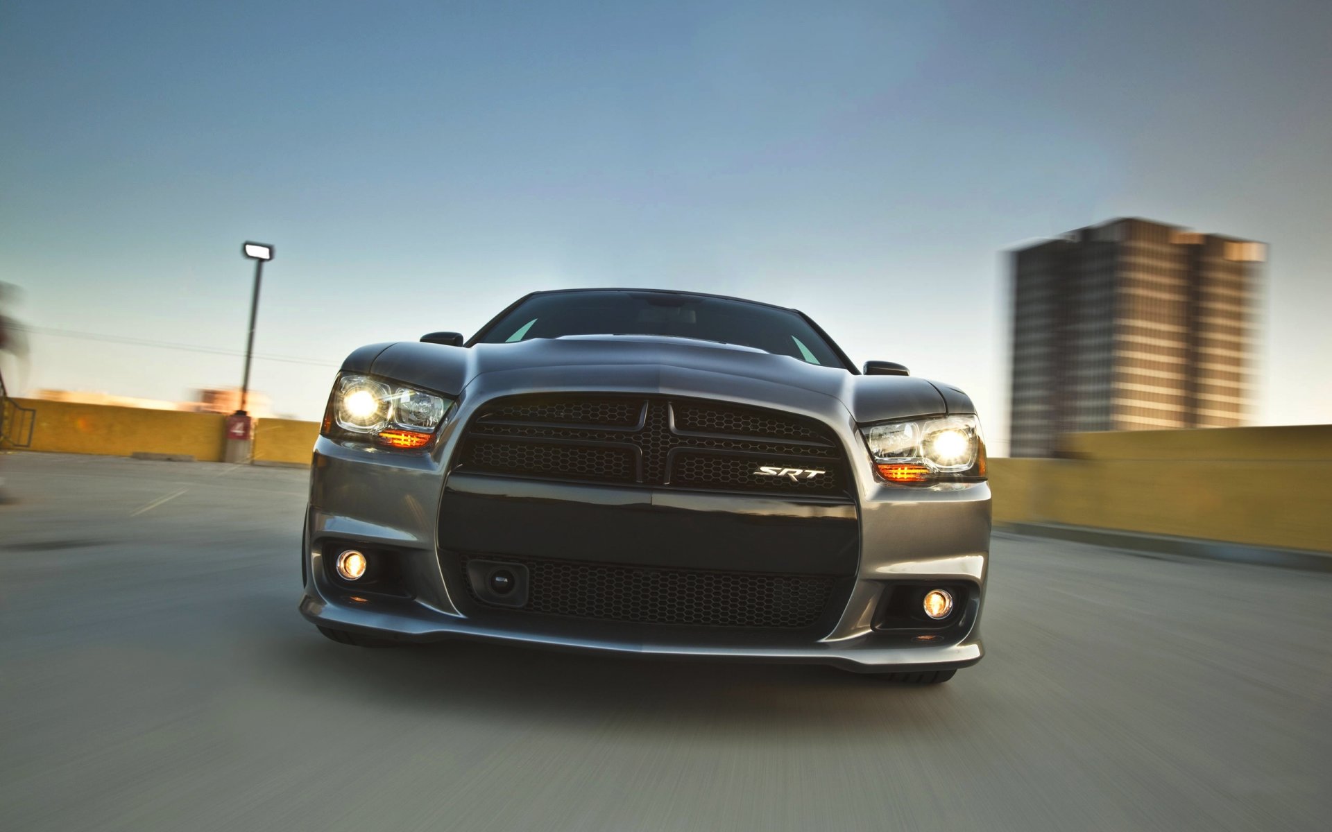 dodge charger machine front light car grille