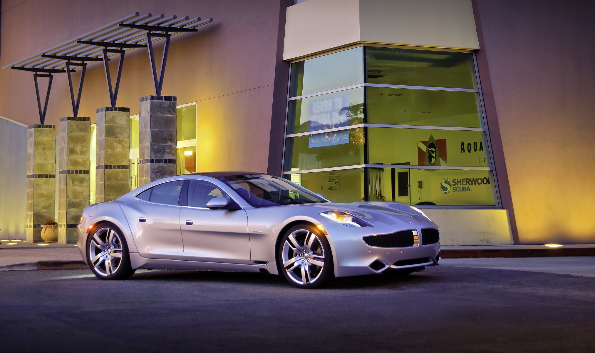 fisker karma diejenigen autos auto auto auto silber gebäude