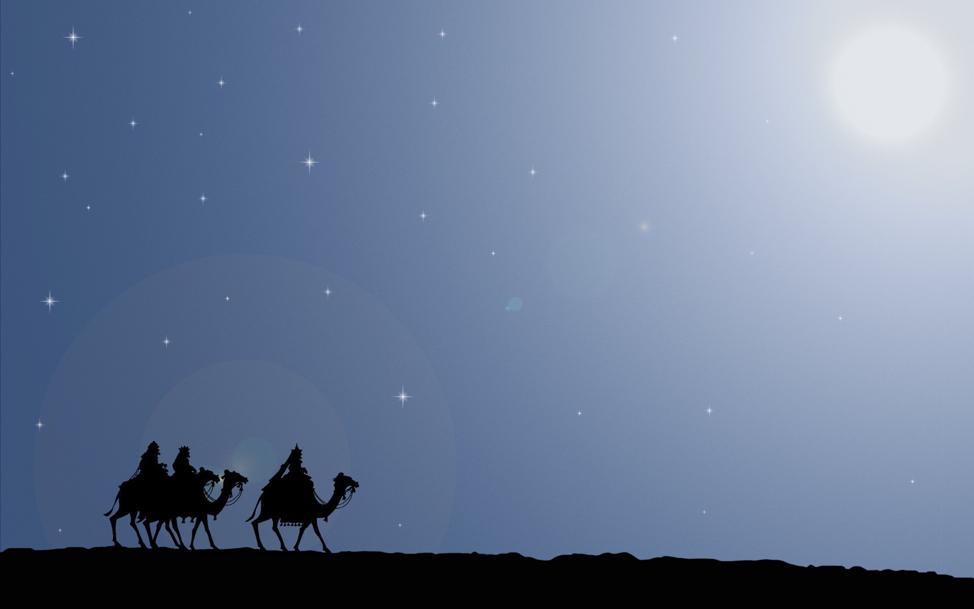 bethlehem christmas magi gifts minimalism journey star road gifts path camels night stars drawing desert