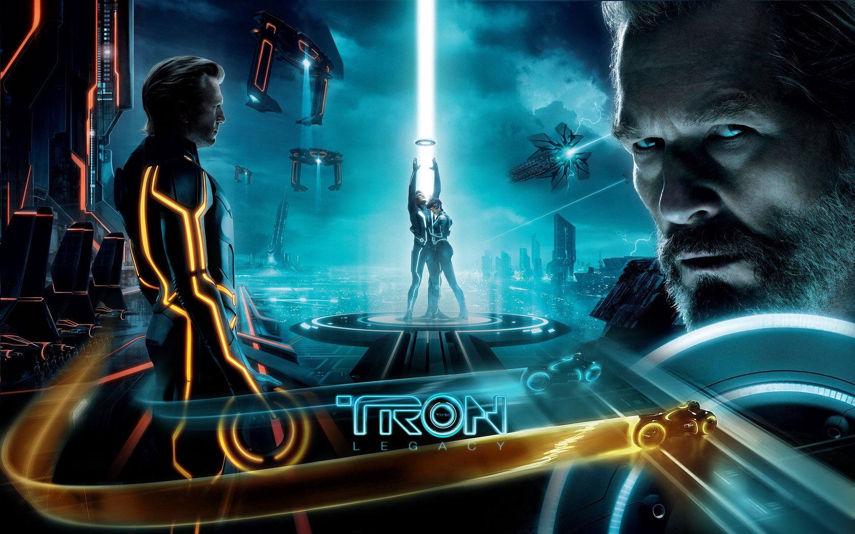 pilier de lumière héritage de tron héritage de tron néon techno cycles de lumière flynn clu avenir futurisme style fond sombre acteurs inscription logo hommes acteurs de cinéma