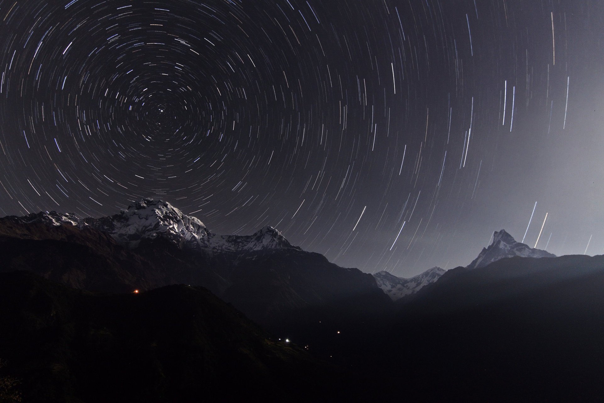 annapurna sterne sternschnuppen nacht auszug himalaya nepal