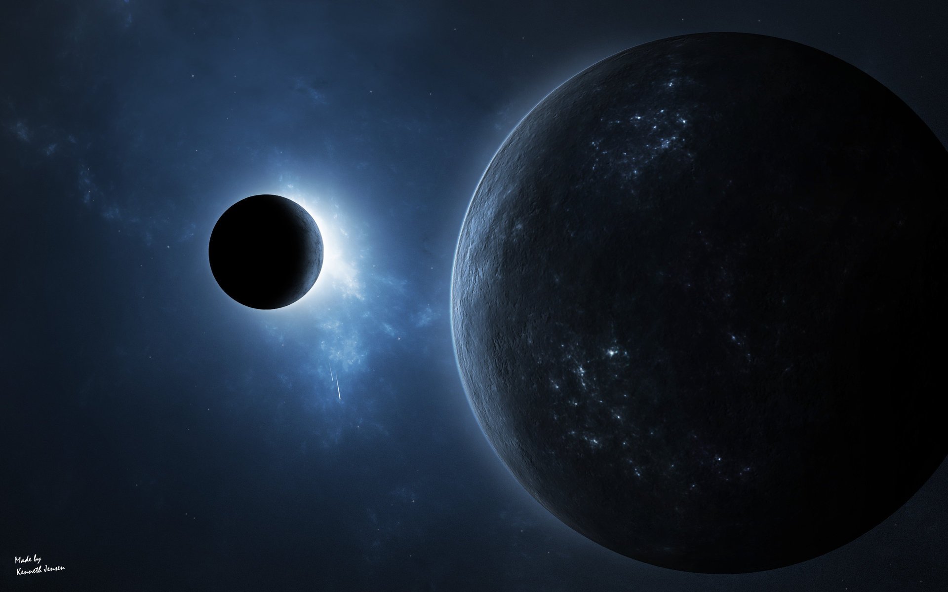 planet licht mond atmosphäre lichter raum universum