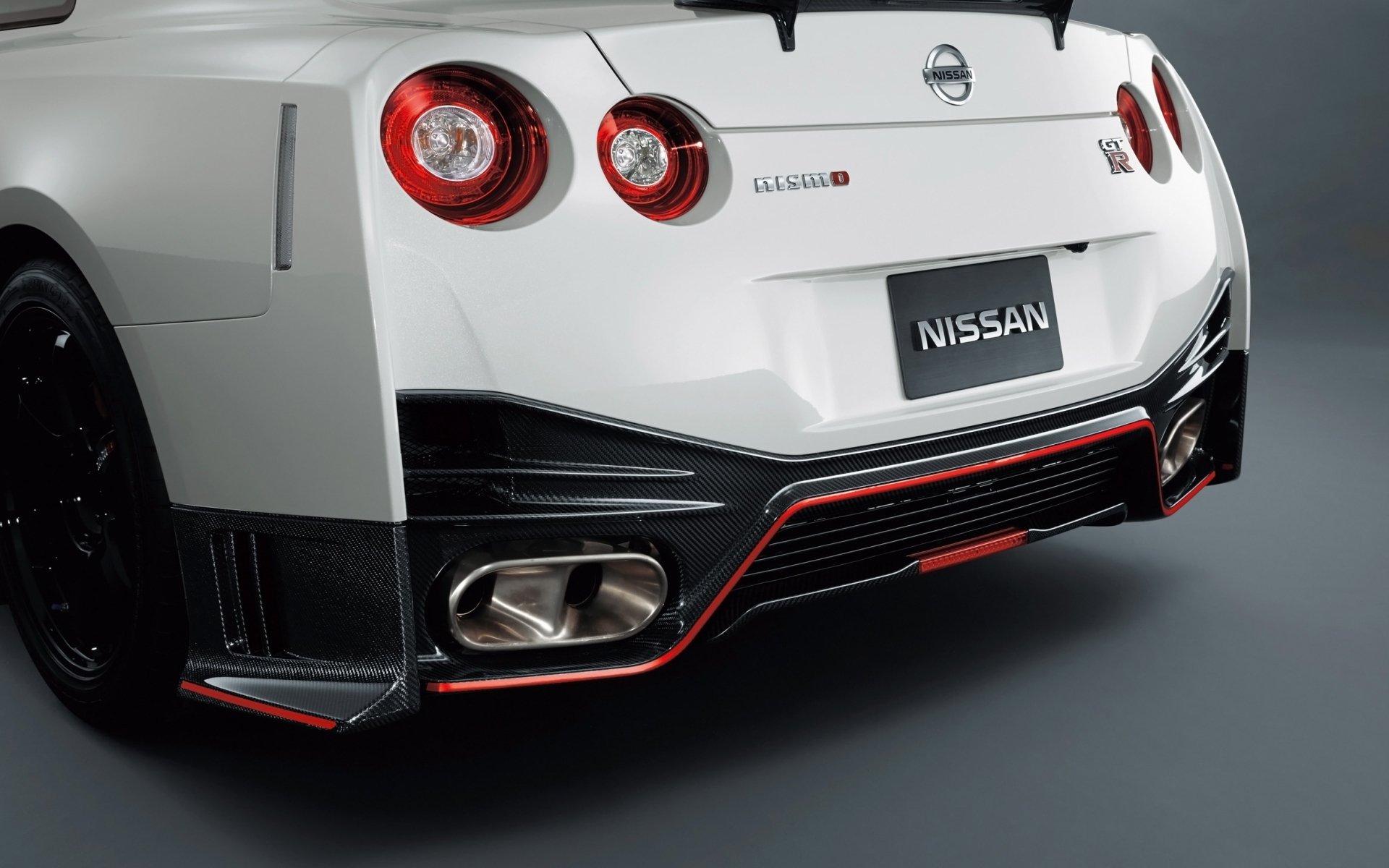 nissan gt-r nismo nissan gt-r nismo supersamochód widok z tyłu dyfusor tło