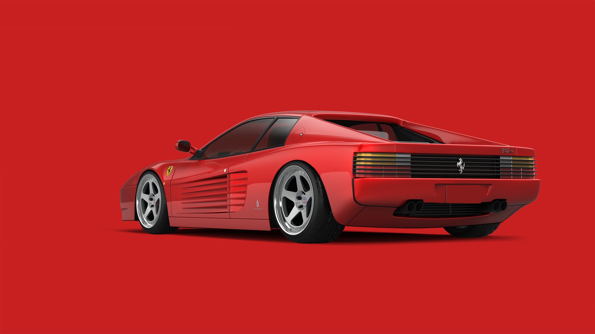 ferrari 512 tr testarossa red supercar