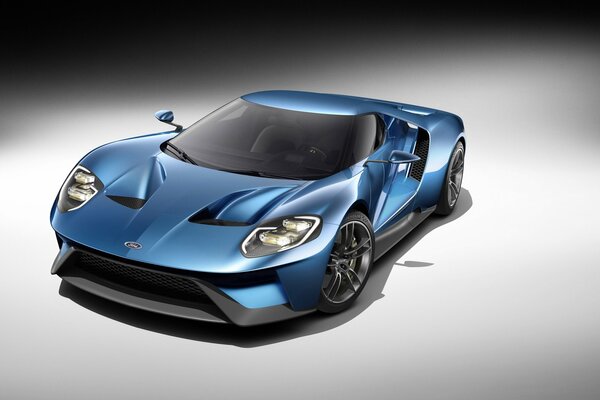 Front view concept for a blue sports car