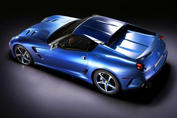 Azul Ferrari coche deportivo