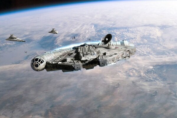 Star Wars, a fantastic cruiser flight