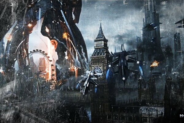 The Reapers hovered over the city preparing for battle