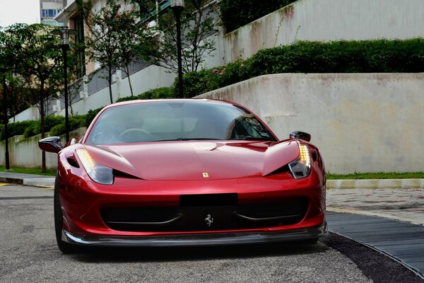 Coche deportivo, Ferrari, rojo