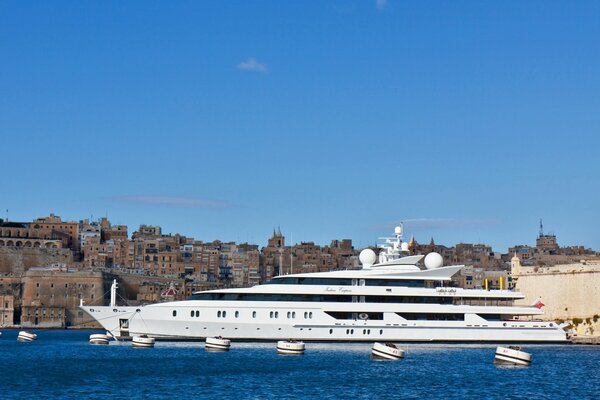 Valletta Malta is a large yacht