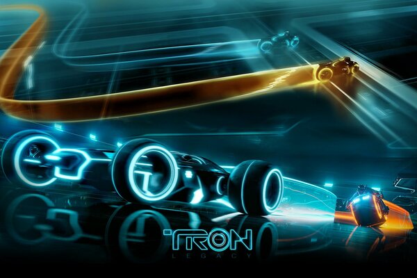 A light cycle from the film Tron legacy