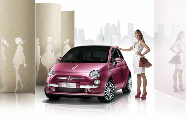 Cute pink car for girls