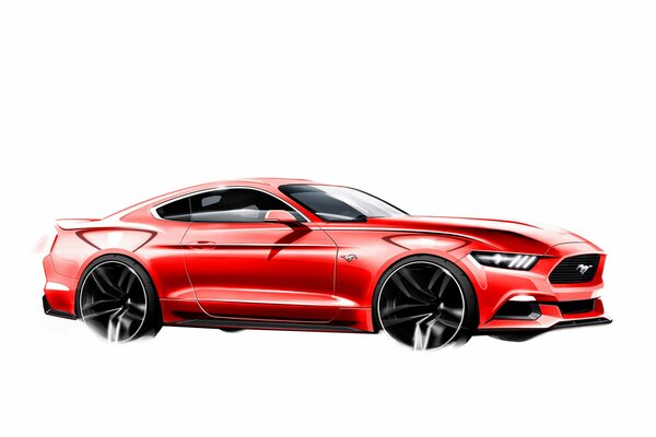 Ford Mustang red