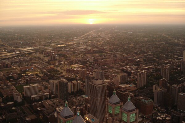 Vista dall alto di Chicago