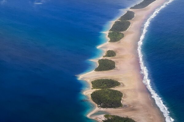 The sea spit was formed in the form of an island b