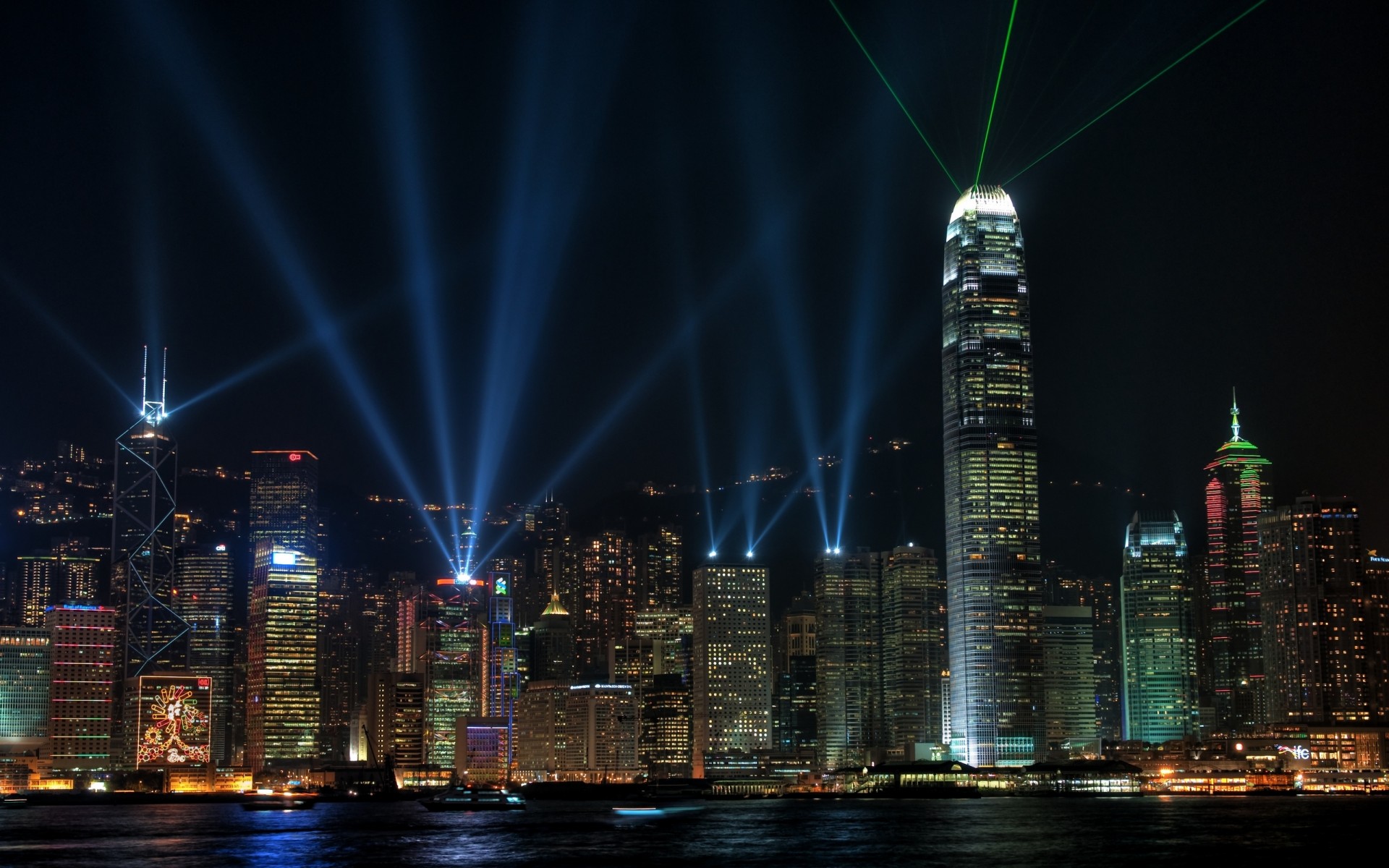 hong kong night lights beauty