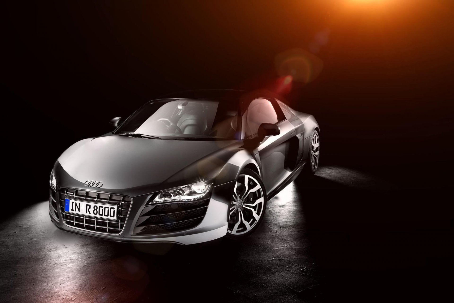 audi r8 silber vorne audi silber vorne blendung