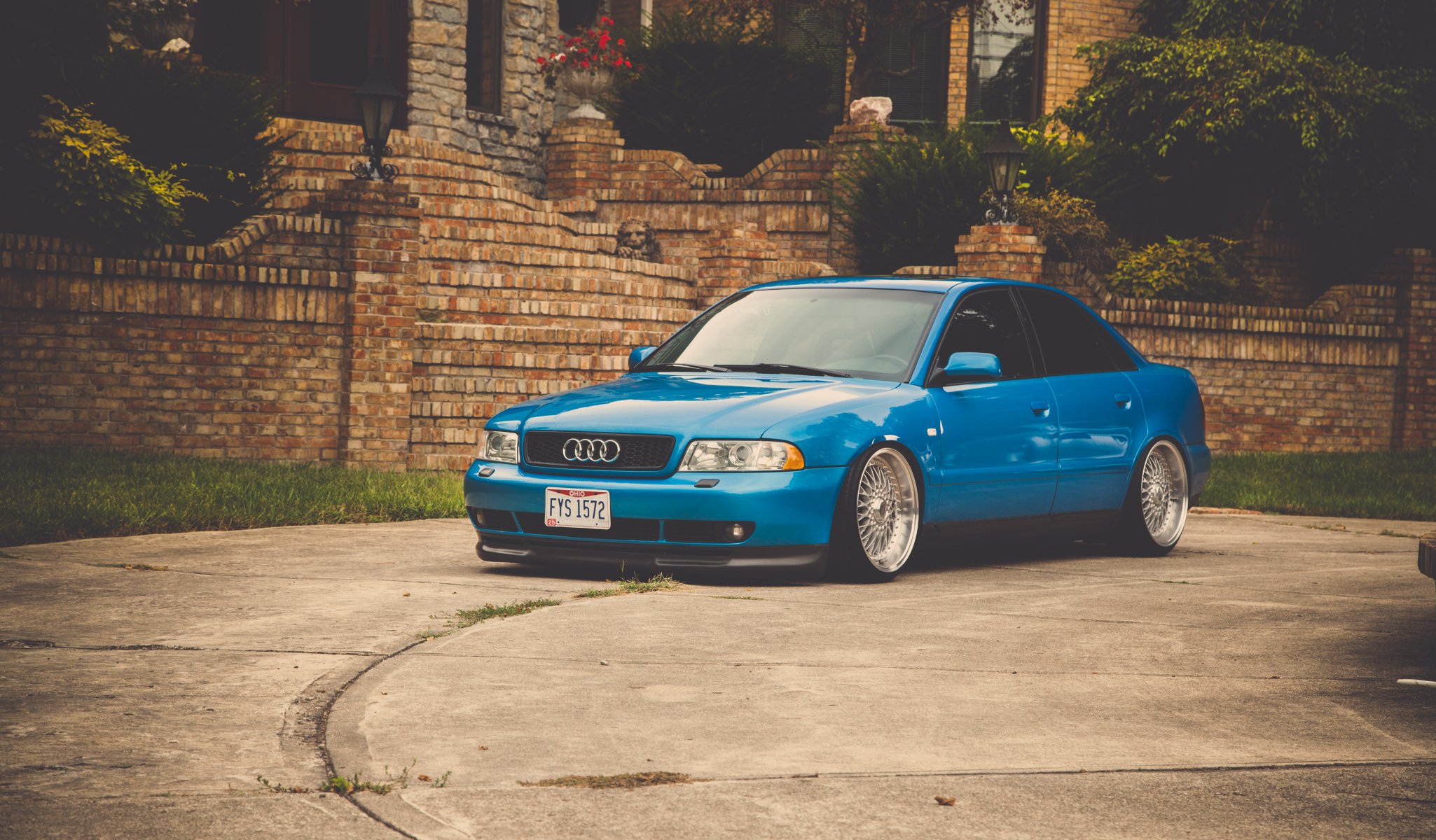 audi a4 blue audi blue front