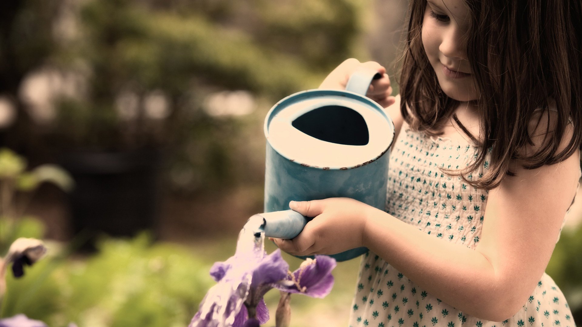 flores regadera ayudante ner cov niños regadera cara niñas morenas niña jardín flor agua trabajo verano mujeres