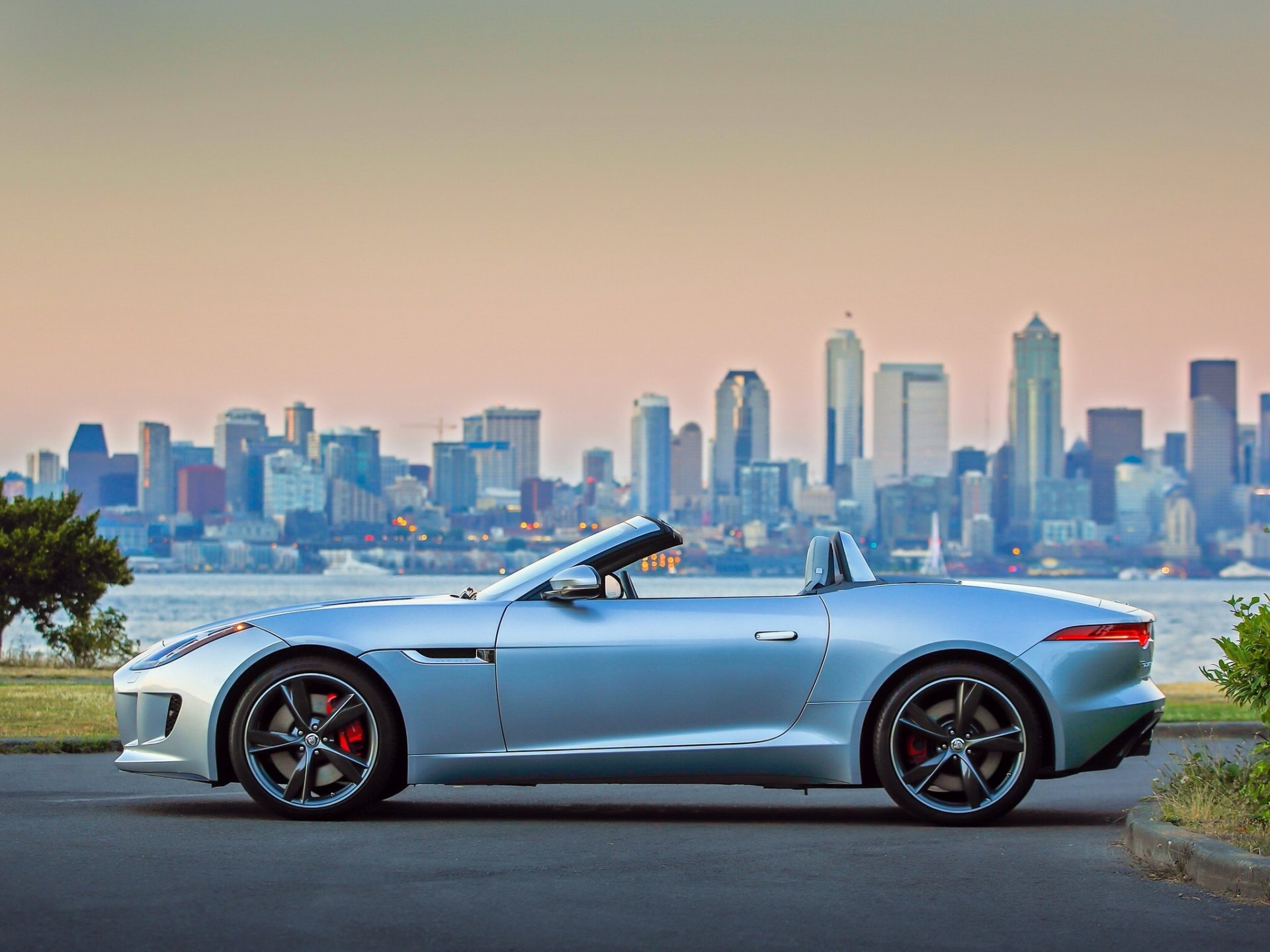 jaguar f-type s stadt landschaft