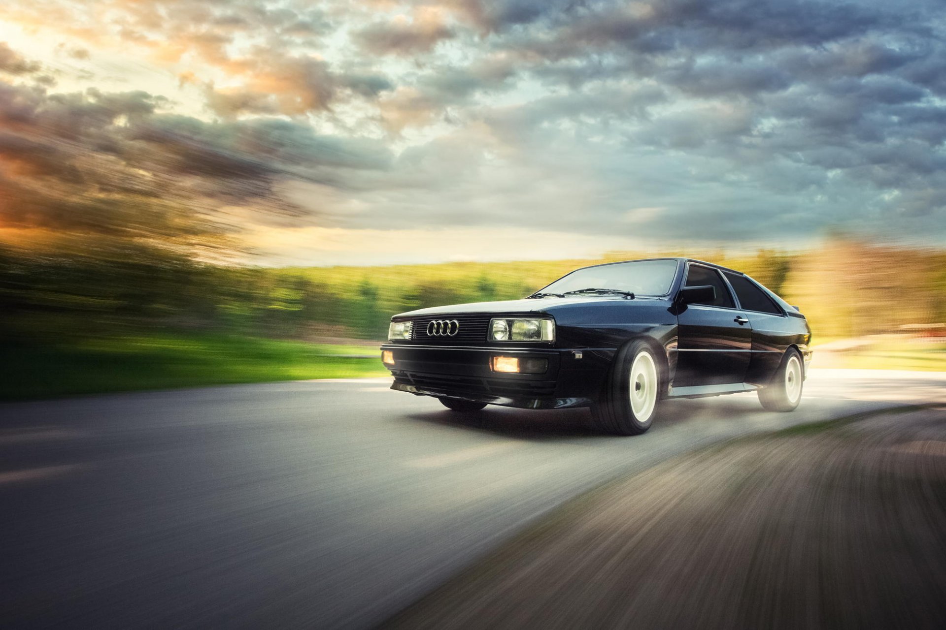 audi coupé urquattro quattro schwarz werner burgstaller audi quartro