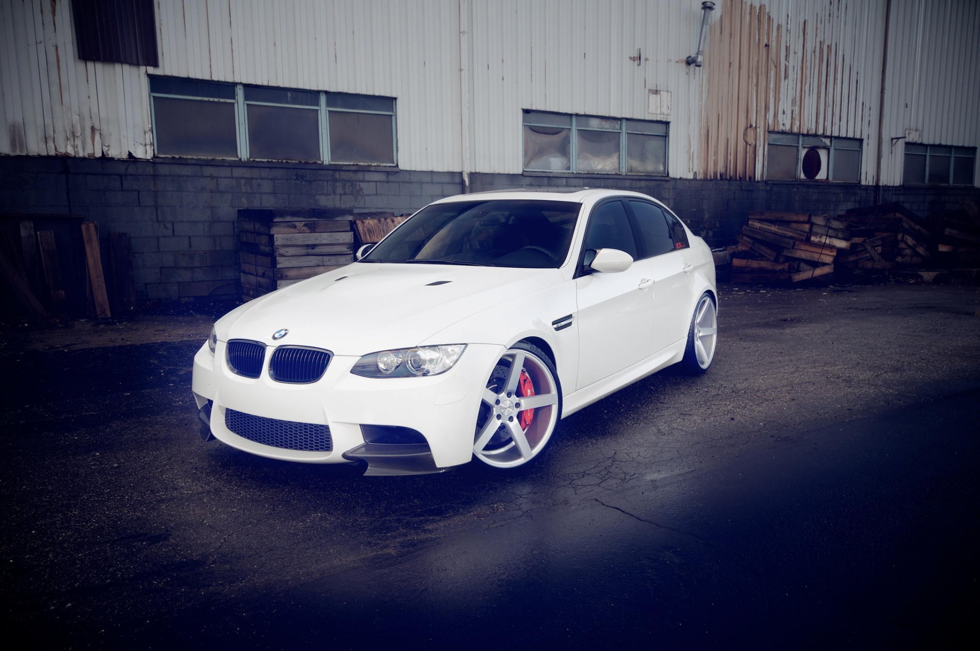 bmw e90 m3 blanc berline vossen