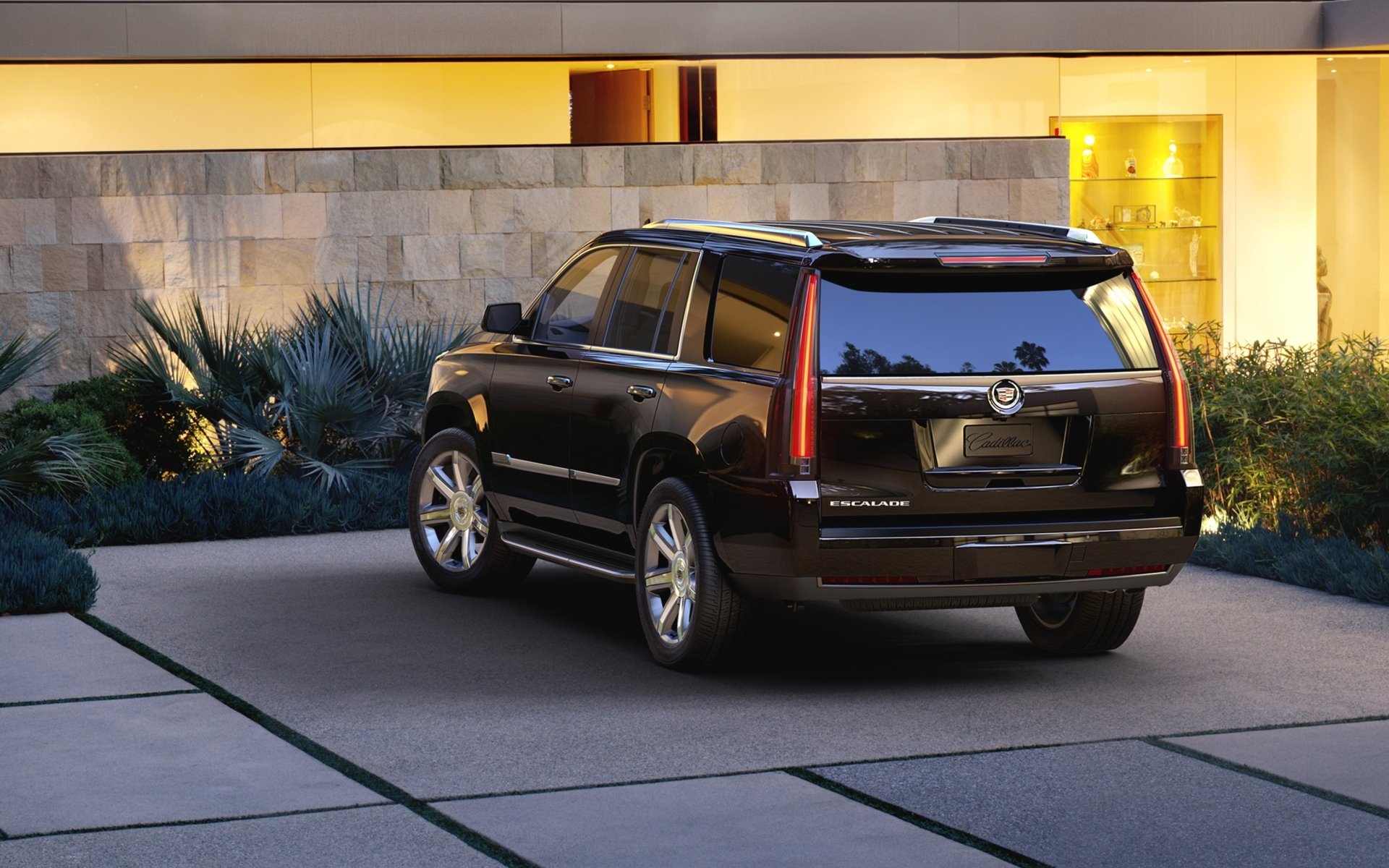 cadillac escalade cadillac escalade jeep suv rear view background