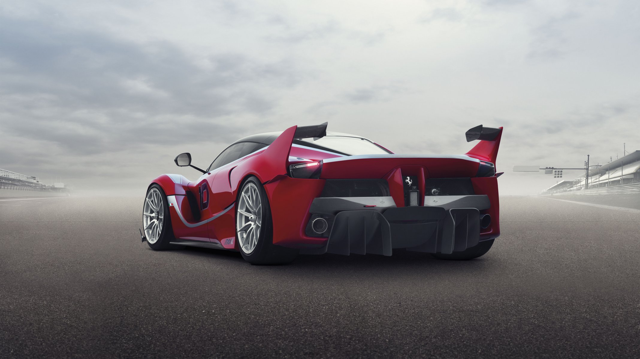 ferrari fxx k ferrari supercar vista posteriore sfondo