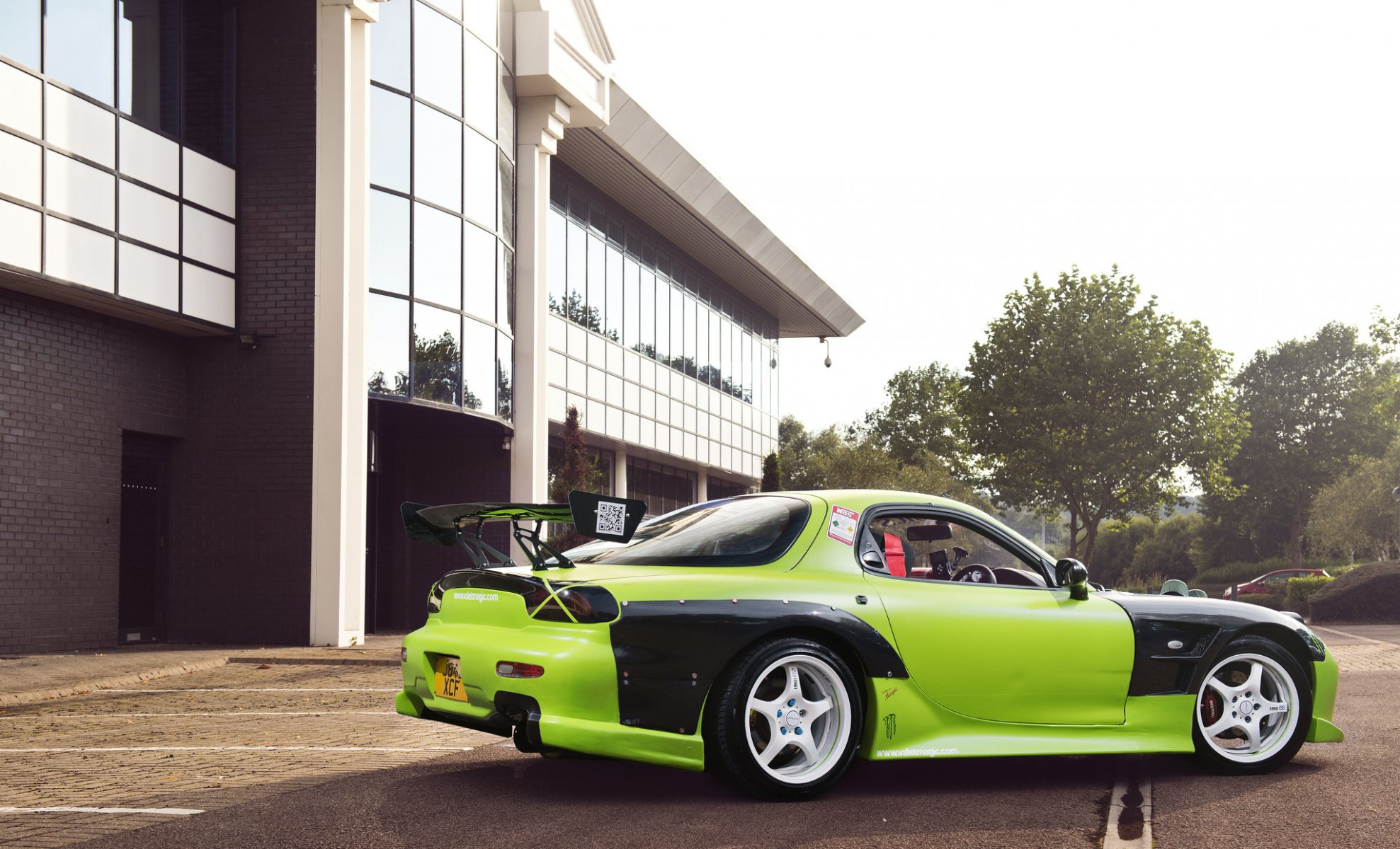 mazda rx7 drift car green mazda tuning green