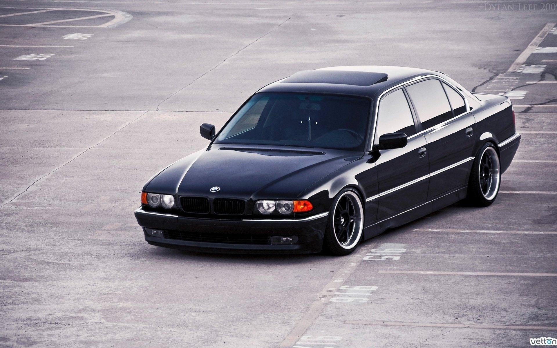 ret black car passenger cars cars auto transport cars black car bmw e38 7 series seven bmw bavaria germany tuning wheels motor transport