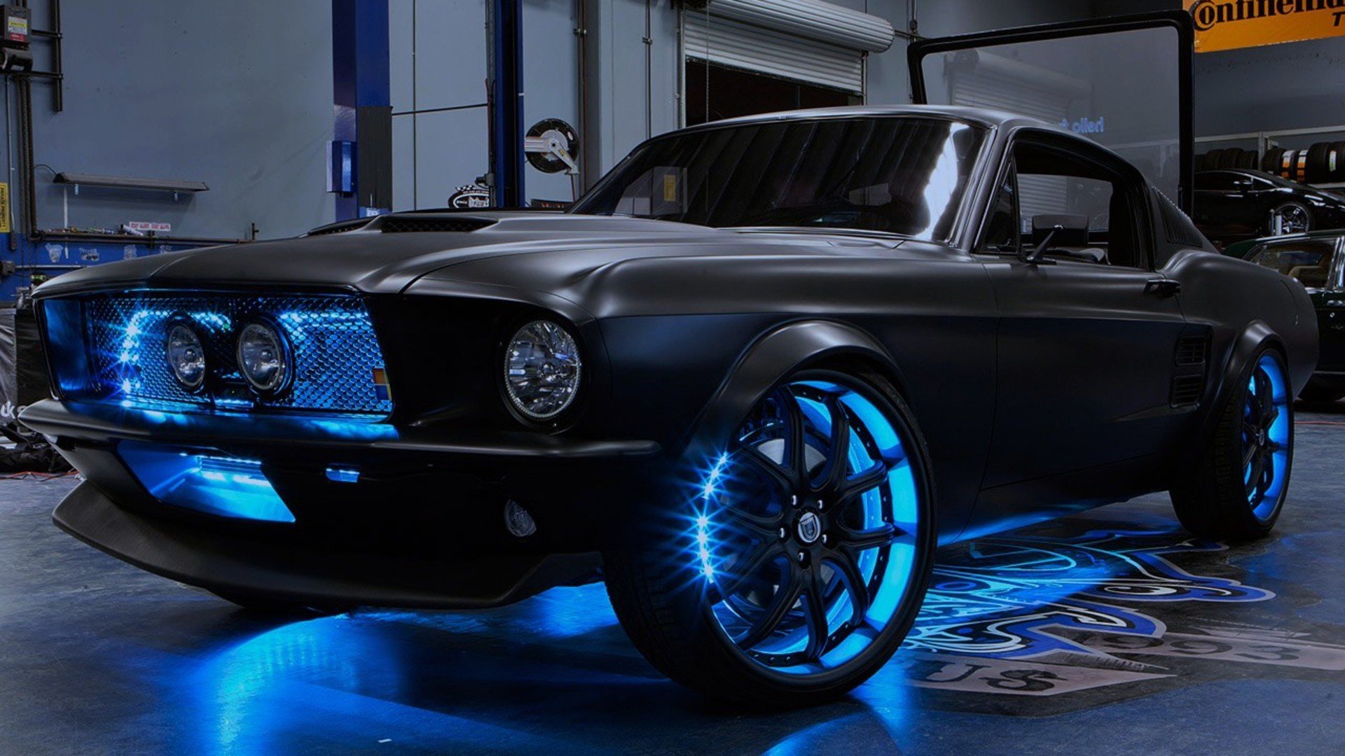 mustang shelby neon warsztat