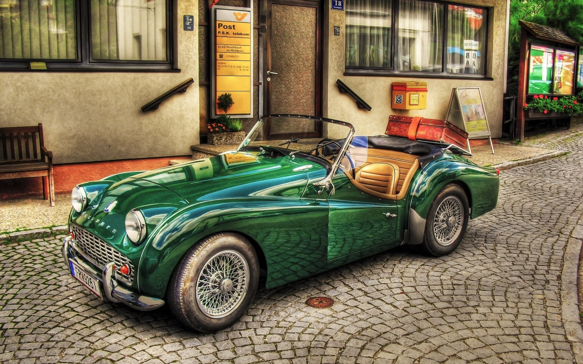 triumph tr3 vecchia auto vecchio stile vintage vecchio convertibile auto verde