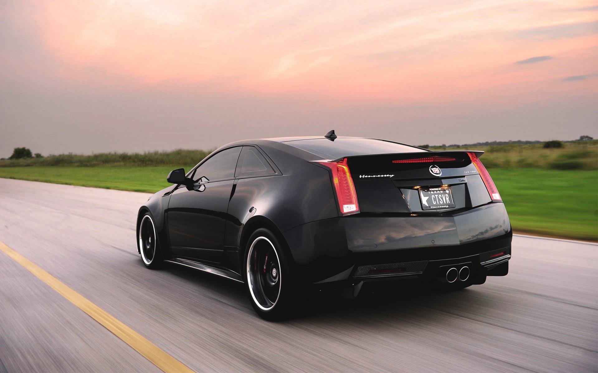 cadillac cts-v hennessey nero auto cadillac strada in movimento