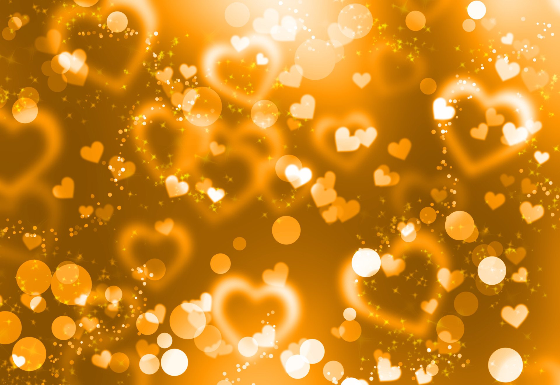 yellow hearts background gold texture love glare romance circles heart