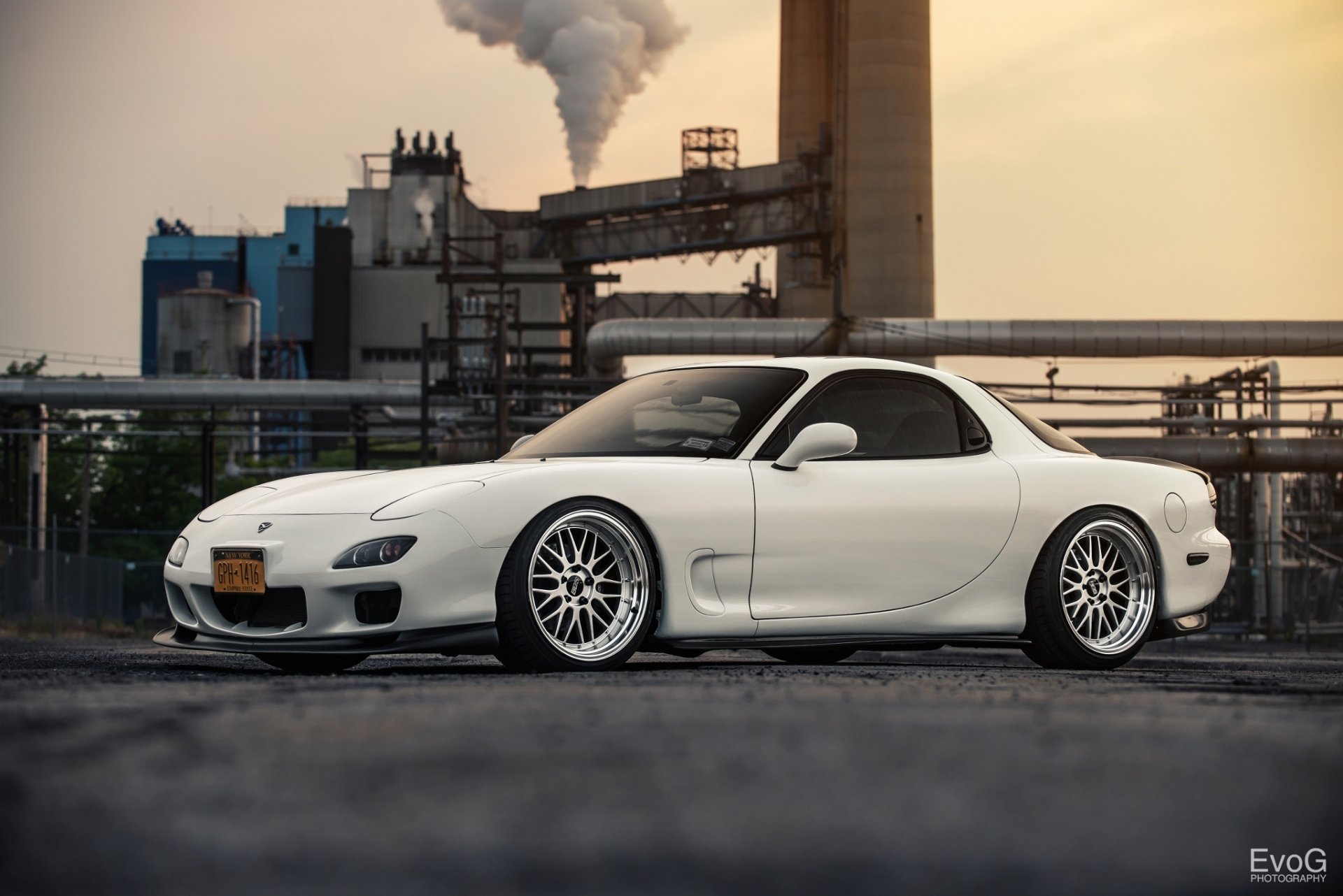 mazda rx-7 bianco fotografia automobilistica evo gucciardo automobili giapponesi