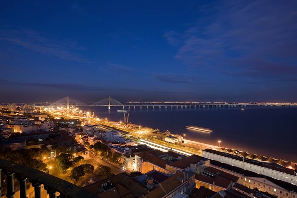 Ciudad nocturna. Luces de la ciudad