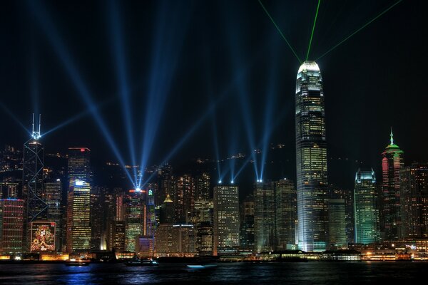 Lumières de nuit de Hong Kong